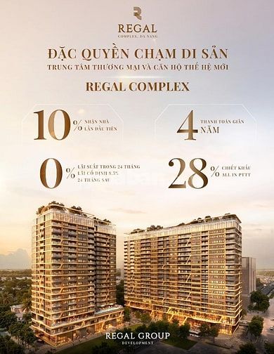 SIÊU HOT Vốn Ban Đầu Chỉ 400tr sở hữu căn 1PN Cao Cấp Regal Complex