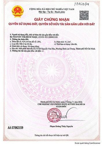 Bán đất trống hẻm 6m 273/38 Nguyễn Văn Đậu cách MT đường 60M