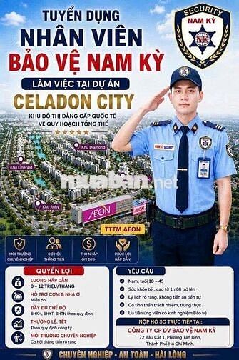 TUYỂN NV QUẸT THẺ XE KDC CELADONCITY AEON TÂN PHÚ