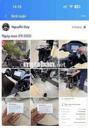 Honda SH 2026 CBS Đen Chính Chủ