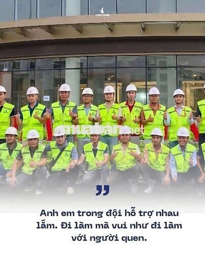 VINGROUP TUYỂN CÔNG NHÂN, BAO ĂN Ở, KO YÊU CẦU KN