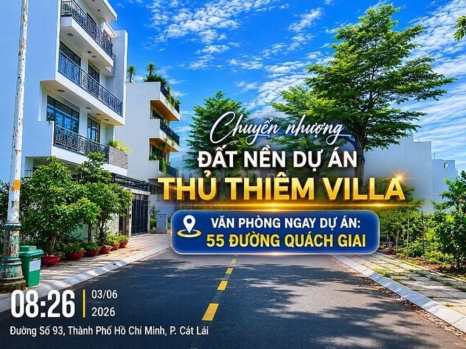 BÁN ĐẤT THỦ THIÊM VILLA – 03 NỀN 8X23M GIÁ TỐT – LH 0898880505 Trường