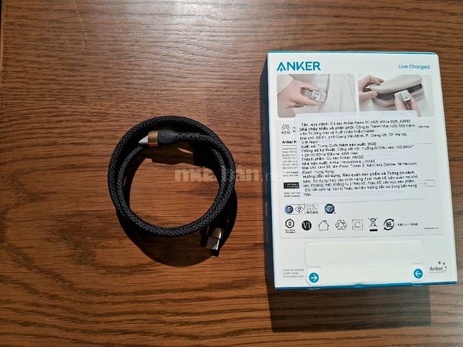 Bán cóc cáp Anker 45w nguyên seal