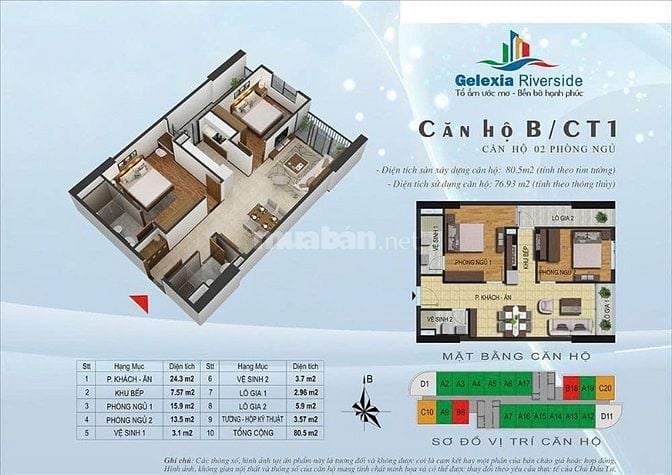 CHÍNH CHỦ CẦN BÁN CĂN 2 NGỦ GELEXIA 727 TAM TRINH – 10 PHÚT LÊN HỒ GƯƠ