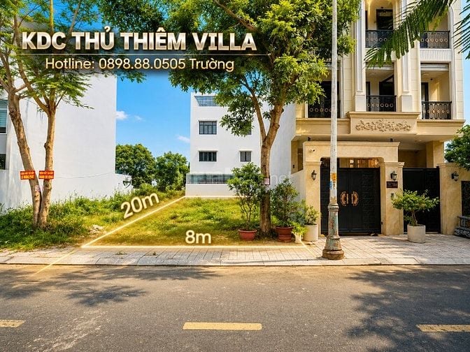 BÁN ĐẤT THỦ THIÊM VILLA – DT 8x20M – GIÁ 24 TỶ – Liên hệ 0898880505