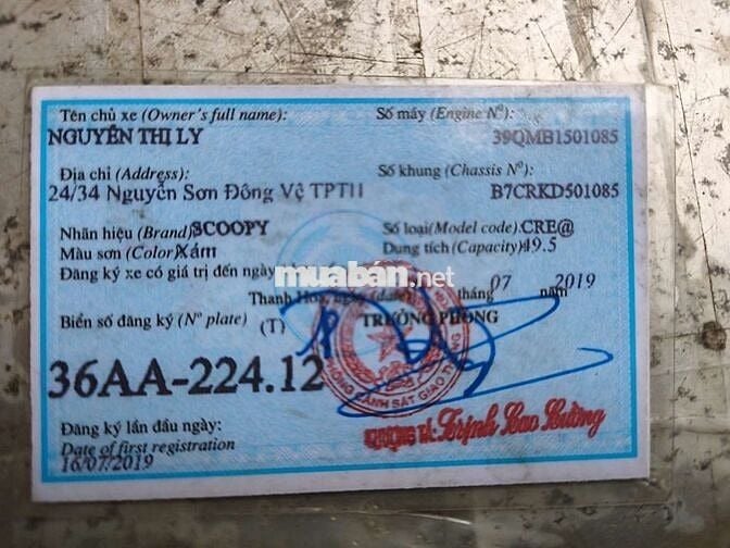 Xe máy tay ga 50cc Bạc 2019
