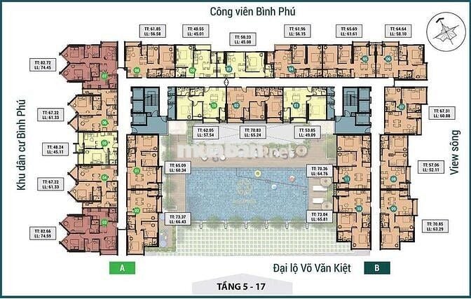 3,55 TỶ - BÁN CH ASIANA CAPELLA 62M2 NTCB