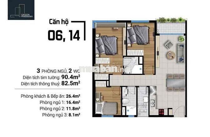Cần Bán Gấp 3PN 90m2 Full Nội Thất Có Sổ - River Panorama Quận 7