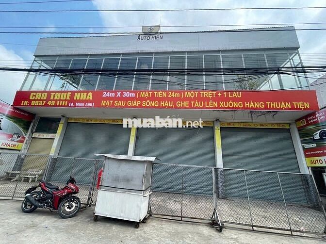 Bán mặt bằng Kinh Doanh QL91 Long Xuyên ngang 24m giáp sông Hậu