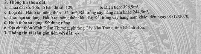 Đất 2 MT Nha Trang - Rẻ hơn định giá ngân hàng 250tr 