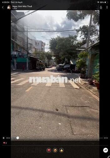 CHO THUÊ MT Lê sao , Phường Phú Thạnh :  4,5 x 20 m  cấp 4 2 PN 