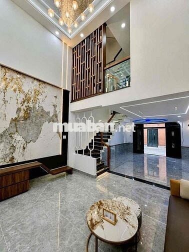 Cho Thuê Nhà Mới Xây 100% DT 200m2 1Trệt 1Lửng 3Lầu 4Pn 5Wc Sân Thượng