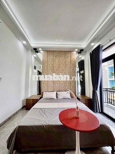 Cho Thuê Nhà Mới Xây 100% DT 200m2 1Trệt 1Lửng 3Lầu 4Pn 5Wc Sân Thượng