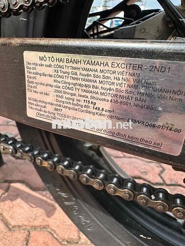 Exciter 2017 Bstp Chính Chủ Ký Giấy