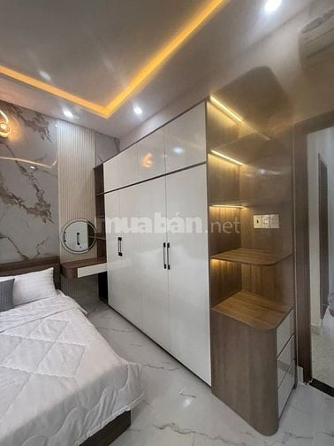 Nhà 4 x 10,5 nở hậu 4,3 đúc 1 trệt 1 lầu đường Quang Trung p10 gò vấp 