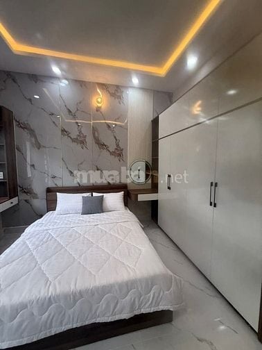 Nhà 4 x 10,5 nở hậu 4,3 đúc 1 trệt 1 lầu đường Quang Trung p10 gò vấp 