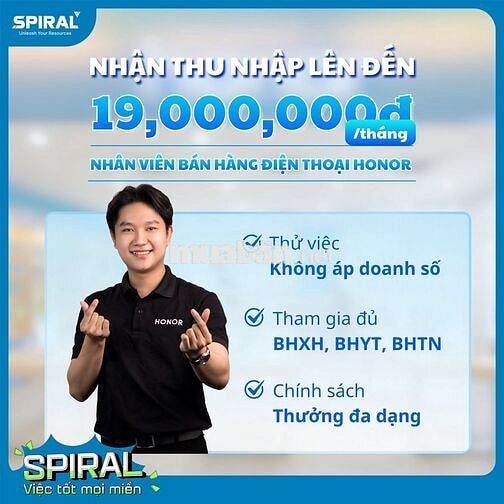 NHÂN VIÊN TVBH ĐIỆN THOẠI HONOR - KV KHÁNH HÒA