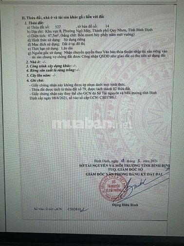 Bán đất mặt tiền Hoàng Văn Thụ, 47,5m² – Hẻm bên hông 1m – Giá 3,5 tỷ.