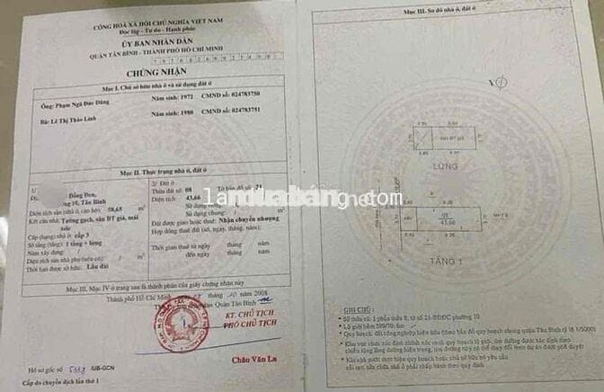 CẦN BÁN NHÀ HẺM 8M ĐỒNG ĐEN, TÂN BÌNH (DT HƠN 44M2). GIÁ 3TỶ950 CÒN TL