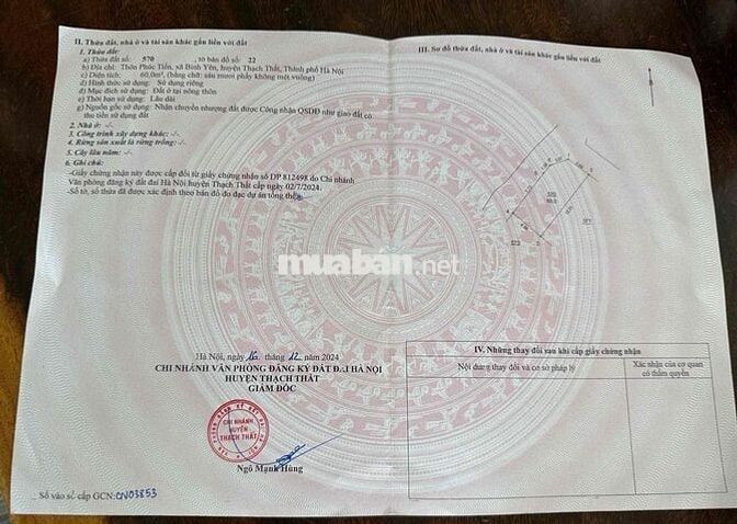 Lô góc 60m đường thông tại Bình Yên chỉ loanh quanh 2 tỷ tí