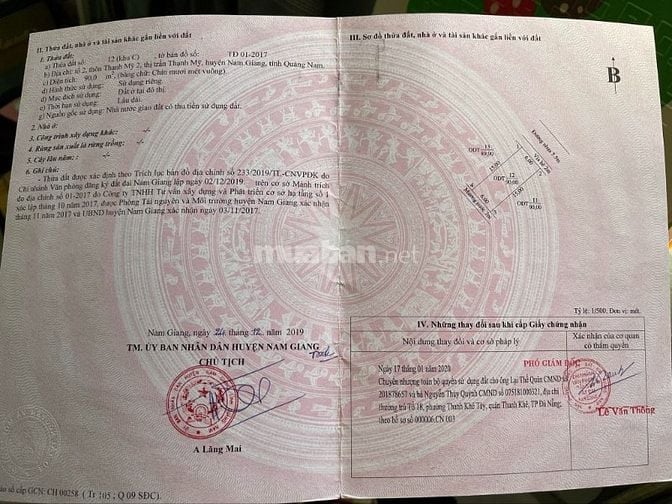 Bán LỖ BĐS chính chủ,, đường nhựa 5,5m, vỉa hè 2m Thị Trấn Thạnh Mỹ, N
