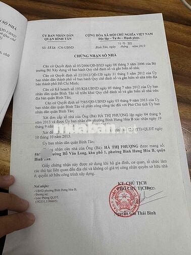 BÁN NHÀ 59// Hồ Văn Long , BHH B , BÌNH TÂN 💰 1Tỷ 700 TL CHÍNH CHỦ 💰