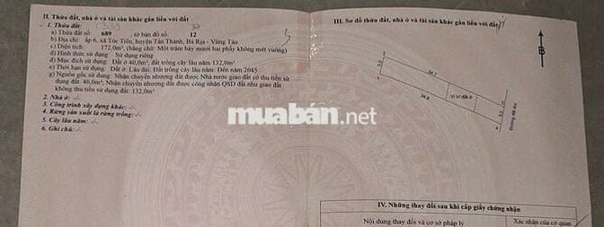 Cần bán nhanh lô đất 5x35m 40 tc Đường 1 sẹt phú mỹ tóc tiên 800tr