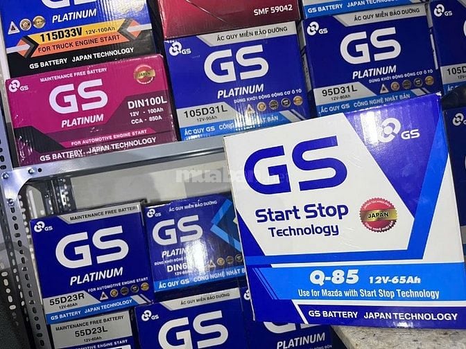 ẮC QUY GS Q85 CHÍNH HÃNG – CHUYÊN DÀNH CHO XE MAZDA i-STOP 