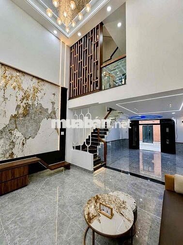 Cho Thuê Nhà Mới Xây 100% DT 200m2 1Trệt 1Lửng 3Lầu 4Pn 5Wc Sân Thượng