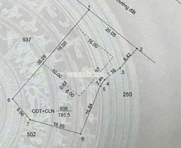 ĐẤT Xã Dầu Tiếng (đường Trần Phú) 785m2 (có 260m2 thổ cư) Giá 2Tỷ850