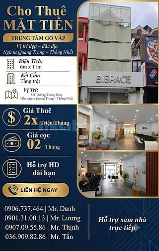 MẶT BẰNG KINH DOANH ĐƯỜNG THỐNG NHẤT