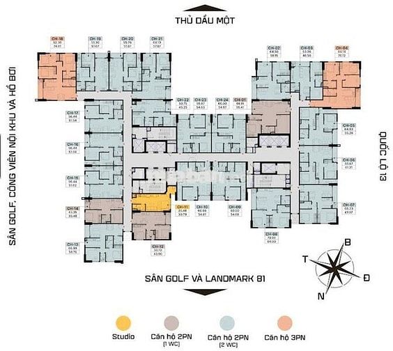 Chính chủ sang nhượng gấp căn 2PN + 1WC. Diamond Boulevard t9 bàn giao