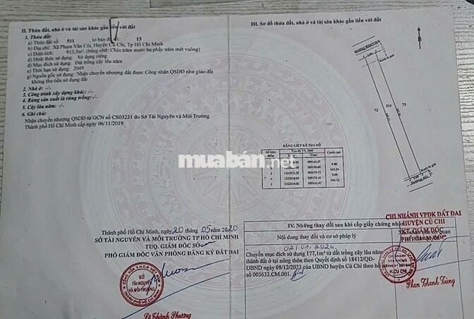 CHÍNH CHỦ BÁN ĐẤT ĐẤT CỦ CHI -  MẢNH ĐẤT SỐ 13 BÀU LÁCH