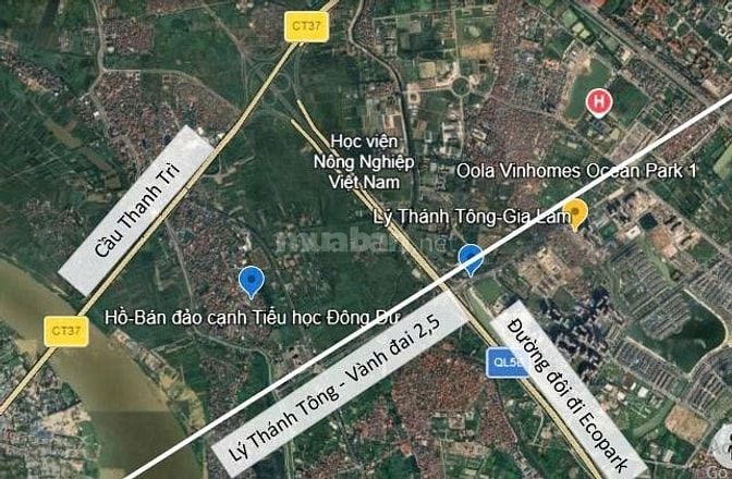 ĐẤT VEN HỒ 2 MẶT TIỀN 220m² - NGANG 8M, VỊ TRÍ ĐẸP ĐÔNG DƯ - GIA LÂM