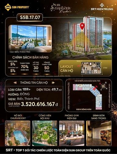 1PN+ VIEW BIỂN MỸ KHÊ – SUN SYMPHONY 5 