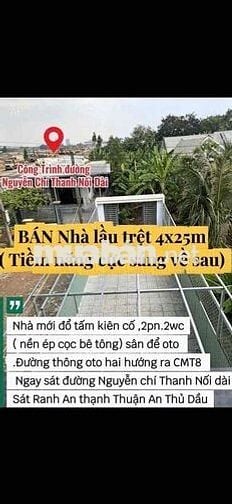 bán nhà lầu An thạnh 02 sân oto giá 2ty550