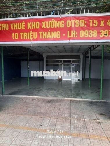 Cho thuê nhà đất phù hợp kho xưởng, văn phòng.