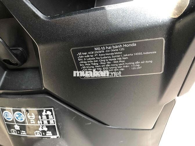 Honda Vario 125 2024 Đen 6786 km