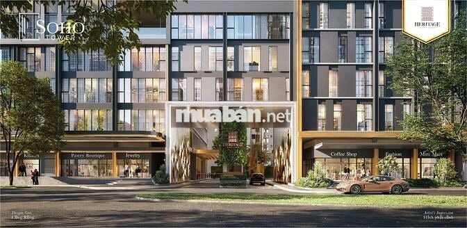 Bán & cho thuê shophouse 5 tầng nhiều tiện ích tại Heritage West Lake