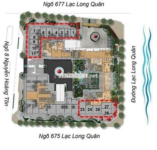 Bán & cho thuê shophouse 5 tầng nhiều tiện ích tại Heritage West Lake