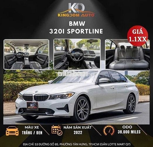 BMW 320i Sport Line 2022 Trắng 38.000 km