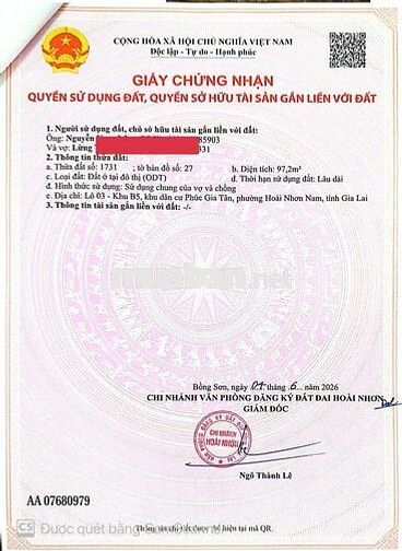 ĐẤT NỀN SỔ SẴN – GIÁ CHỈ 1,321 TỶ