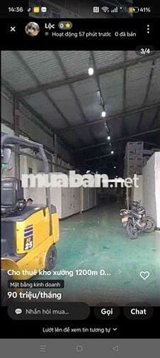 xưởng cho thuê đông thạnh hóc môn đường container 40f