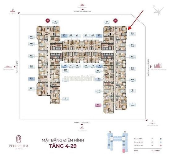 Bán căn góc tầng cao, ven sông hàn, view pháo hoa và biển