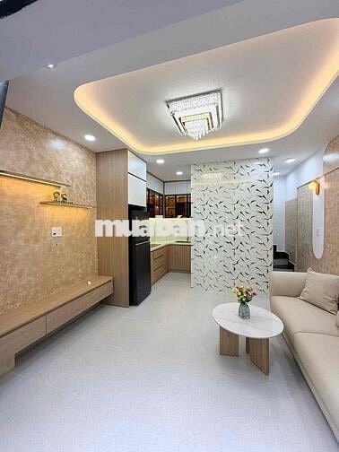 BÌNH THẠNH-5 TẦNG -CÁCH 1 CĂN RA HẺM ÔTÔ-FULL NỘI THẤT - NGUY