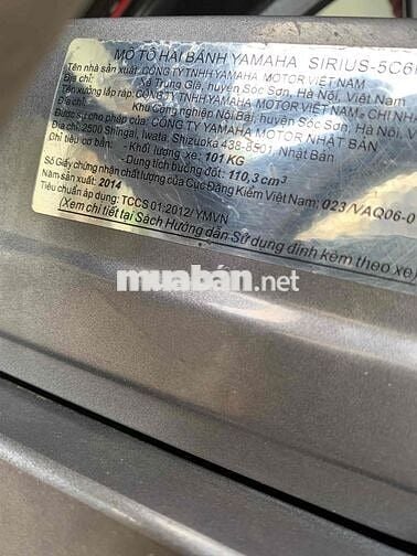 Yamaha Sirius 2015 Đỏ Đen 110cc bstp