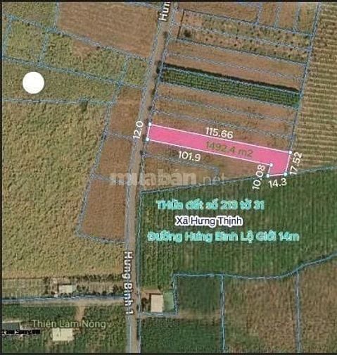 Bán lô đất đẹp ở Hưng Thịnh, Đồng Nai gần 1500m2 chỉ hơn 2 tỷ đồng