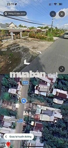 CẤT NHÀ FULL 10m  ,QUỐC LỘ 61, GIẤY TAY CÔNG CHỨNG UỶ BAN CỦA CHỦ CŨ