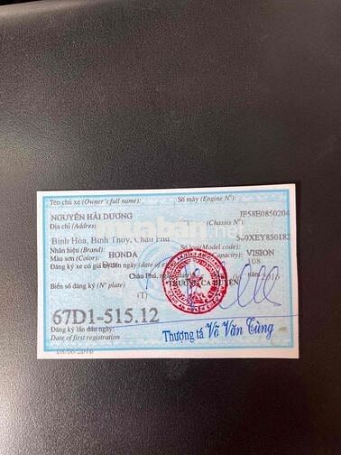 Vision Đen Nhám - Bs67 - Xe Zin Chất .