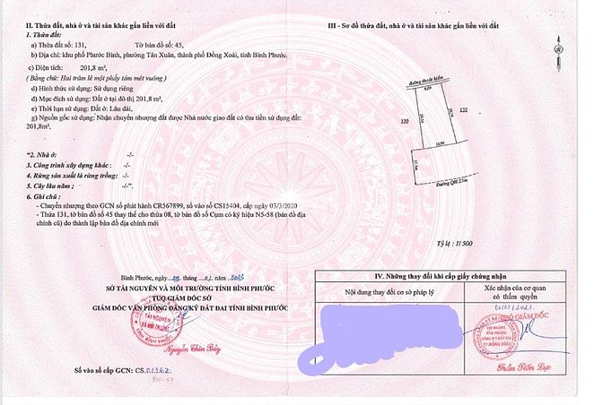 QSDĐ 131, TBĐ 45, P.Bình Phước, TP.Đồng Nai